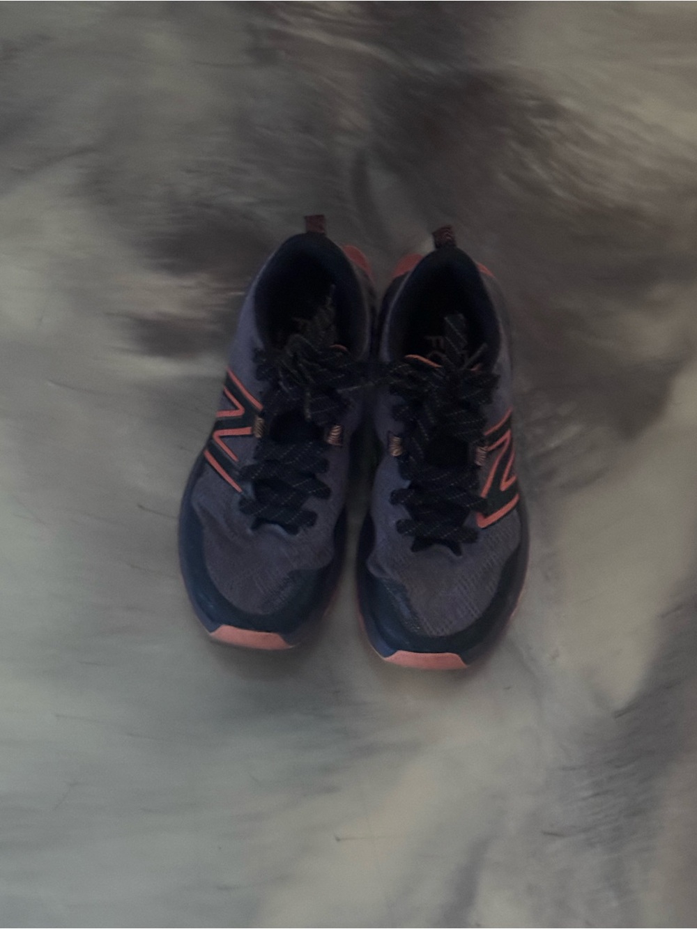 Women's Black Athletic Sneakers with Coral Accents